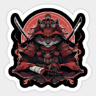 samurai wolf Sticker